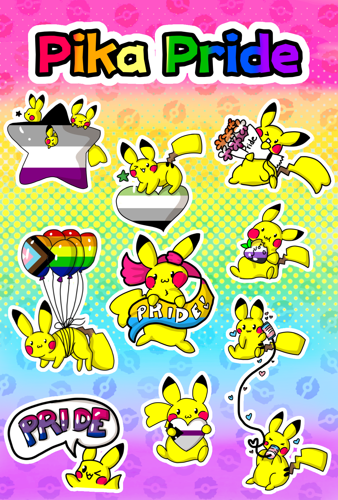 Pika Pride Sticker Sheet